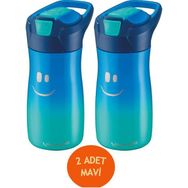 Maped Matara Picnik 580 ml Mavi-Kırmızı Çelik Gülen Yüz 2'li Set