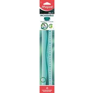 Maped Mavi 30 cm Orijinal Plastik Flexy Silikon Esnek Cetvel