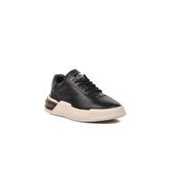 Marcomen 152-19197 Siyah Beyaz Hakiki Deri Erkek Sneaker Ayakkabı