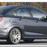 Markadan Chevrolet Aveo Sedan 2006-2011 4 Parça Paslanmaz Çelik Cam Çıtası
