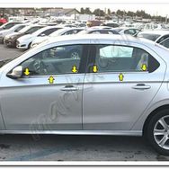 Markadan Peugeot 301 2012 Sonrası 4 Parça Paslanmaz Çelik Cam Çıtası