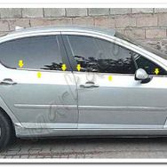 Markadan Peugeot 407 2004-2010 4 Parça Paslanmaz Çelik Cam Çıtası