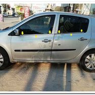 Markadan Renault Clio 3 Hb 2006-2011 4 Parça Paslanmaz Çelik Cam Çıtası