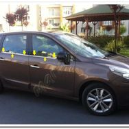 Markadan Renault Scenic 3 2009 Sonrası 4 Parça Paslanmaz Çelik Cam Çıtası