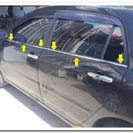 Markadan Toyota Corolla Hb 2002-2006 4 Parça Paslanmaz Çelik Cam Çıtası