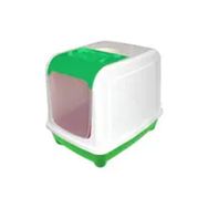 Markapet 50 x 38 x 42 cm Yeşil Kapalı Çift Açılır Kedi Tuvaleti