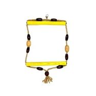 Markapet Doğal Ahşap 21 x 36 cm Boncuklu Papağan Salıncağı