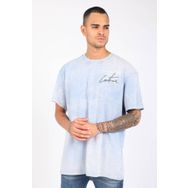 Markapia Erkek Buz Mavisi Batik Bisiklet Yaka T-shirt