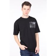 Markapia Erkek Siyah Bisiklet Yaka T-Shirt