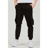 Markapia Erkek Siyah Kargo Cepli Jogger Pantolon