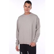 Markapia Oversize Bej Erkek Bisiklet Yaka Sweatshirt
