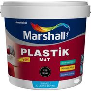 Marshall Plastik Mat Siyah Su Bazlı 2.5 lt İç Cephe Boyası