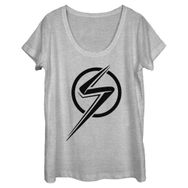 Marvel Athletic Heather Tek Renk Kısa Kollu Kadın T-shirt