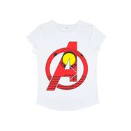 Marvel Avengers Classic Avenger Iron Man Rolled Sleeve Beyaz Kadın T-shirt
