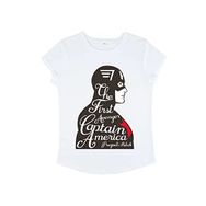 Marvel Avengers Classic First Avenger Yuvarlak Kollu Beyaz Kadın T-shirt
