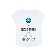 Marvel Avengers Classic Iron Deployment Rolled Sleeve Beyaz Kadın T-shirt