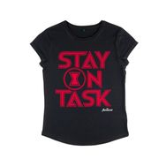 Marvel Avengers Classic Stay on Task Rulo Kollu Siyah Kadın T-shirt