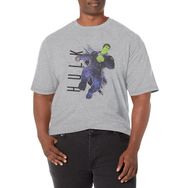 Marvel Big and Tall Hulk Boyalı Üst Kısa Kollu Atletik Heather Erkek T-shirt
