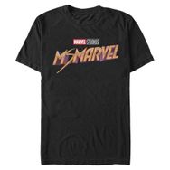 Marvel Big and Tall Klasik Logo Üst Kısa Kollu Black Erkek T-shirt