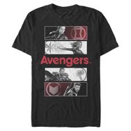 Marvel Big & Tall Avengers Color Pop Üst Kısa Kollu Siyah Erkek T-shirt