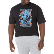 Marvel Big & Tall Avengers Klasik Balkabağı Grup Posteri Üst Kısa Kollu Siyah Erkek T-shirt