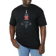 Marvel Big & Tall Avengers Klasik Dul Ağacı Üst Kısa Kollu Siyah Erkek T-shirt