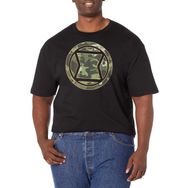 Marvel Big & Tall Avengers Klasik Dul Kamuflaj Üst Kısa Kollu Siyah Erkek T-shirt