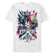 Marvel Big & Tall Battle Grounds Üst Kısa Kollu Beyaz Erkek T-shirt