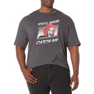 Marvel Big & Tall Black Widow Never Catch Me Black Erkek T-shirt