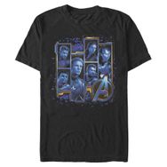 Marvel Big & Tall Blue Box Up Black Erkek T-shirt