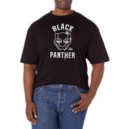 Marvel Big & Tall Bold Panther Black Erkek T-shirt