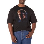 Marvel Big & Tall Cap Avenge Üst Kısa Kollu Siyah Erkek T-shirt