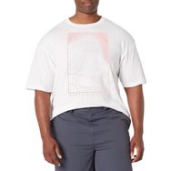 Marvel Big & Tall Cap Crosshatch Üst Kısa Kollu Beyaz Erkek T-shirt
