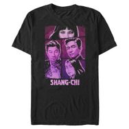 Marvel Big & Tall Chi Neon Panel Shang Üst Kısa Kollu Siyah Erkek T-shirt