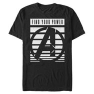 Marvel Big & Tall Classic Avenger Power Black Erkek T-shirt