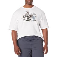 Marvel Big & Tall Classic Avenger Splash Üst Kısa Kollu Beyaz Erkek T-shirt