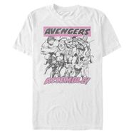 Marvel Big & Tall Classic Avengers Assemble Üst Kısa Kollu Beyaz Erkek T-shirt