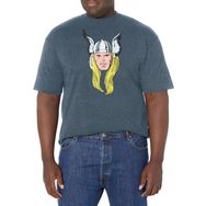 Marvel Big & Tall Classic Heads-Thor Erkek Üst Kısa Kollu T-shirt