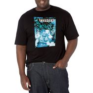 Marvel Big & Tall Classic Inbaders Jan Üst Kısa Kollu Siyah Erkek T-shirt