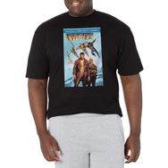 Marvel Big & Tall Classic Invaders Üst Kısa Kollu Siyah Erkek T-shirt