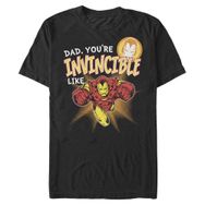 Marvel Big & Tall Classic Invincible Like Dad Üst Kısa Kollu Siyah Erkek T-shirt