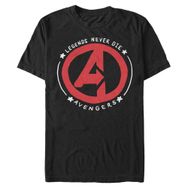 Marvel Big & Tall Classic Legends Never Die Siyah Erkek T-shirt