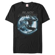 Marvel Big & Tall Classic Panther Moon Siyah Erkek T-shirt