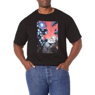 Marvel Big & Tall Classic Spider Fight Dec18 Siyah Erkek T-shirt