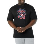 Marvel Big & Tall Classic Stuck on You Üst Kısa Kollu Siyah Erkek T-shirt