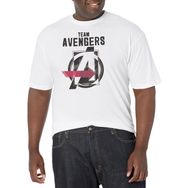 Marvel Big & Tall Classic Team Avengers Üst Kısa Kollu Beyaz Erkek T-shirt