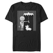 Marvel Big & Tall Corgi Black Erkek T-shirt