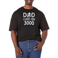 Marvel Big & Tall Dad 3000 Siyah Erkek T-shirt
