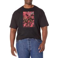 Marvel Big & Tall Diamante Elmas Black Erkek T-shirt