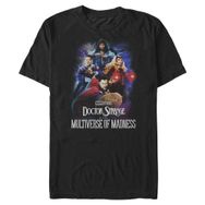 Marvel Big & Tall Doctor Strange in the Multiverse of Madness Poster Grup Üst Kısa Kollu Siyah Erkek T-shirt